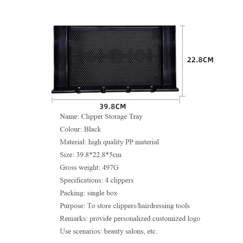 Salon Barber Clipper Tray Anti-slip Salon Clippers Organizer Razor Case with 4 Slots Professional Hair Trimmer Holder Hair Salon
Salon Barber Clipper Tray Anti-slip Salon Clippers Organizer Razor Case with 4 Slots Professional Hair Trimmer Holder Hair Salon