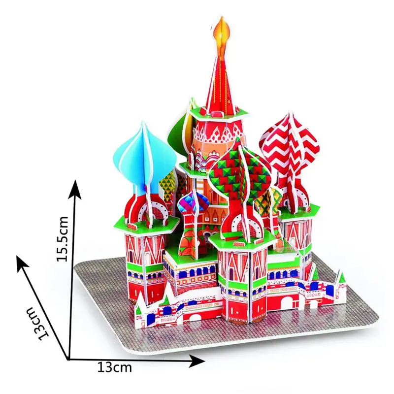 

3D World Famous Buildings Architecture Puzzle Jigsaw Educational Toy DIY Assembled Model for Children L4MC
