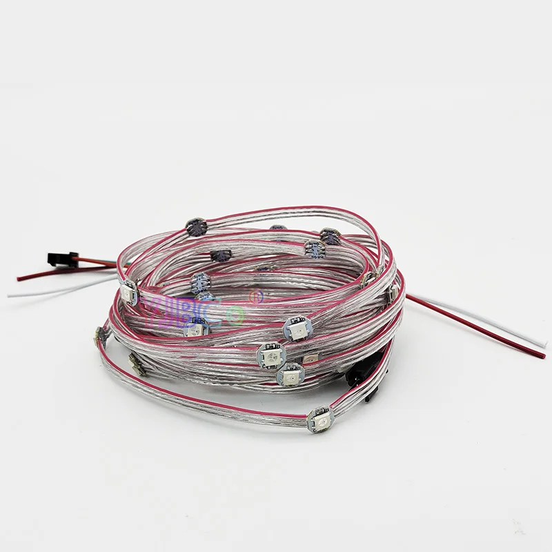 50 шт. предварительно Паяные WS2812B светодиодный теплоотвод набор 5050 RGB 10 см снятие