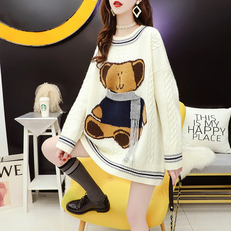 Ins Trendy Thick Sweater Women Japanese Sweet 2020 Three-Dimensional Cartoon Pattern Sweater Women Casual Pullover Loose Sweater
Ins Trendy Thick Sweater Women Japanese Sweet 2020 Three-Dimensional Cartoon Pattern Sweater Women Casual Pullover Loose Sweater