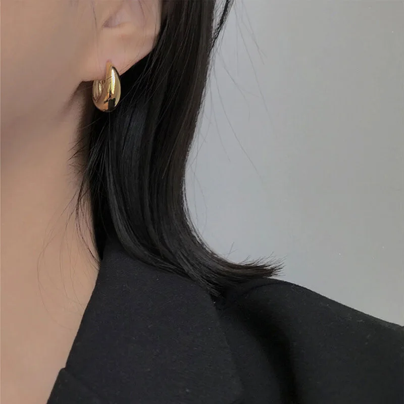 Golden Big hoop Earrings Korean Geometry Metal Gold Earrings For women Female Retro Drop Earrings 2021 Trend Fashion Jewelry 
Golden Big hoop Earrings Korean Geometry Metal Gold Earrings For women Female Retro Drop Earrings 2021 Trend Fashion Jewelry