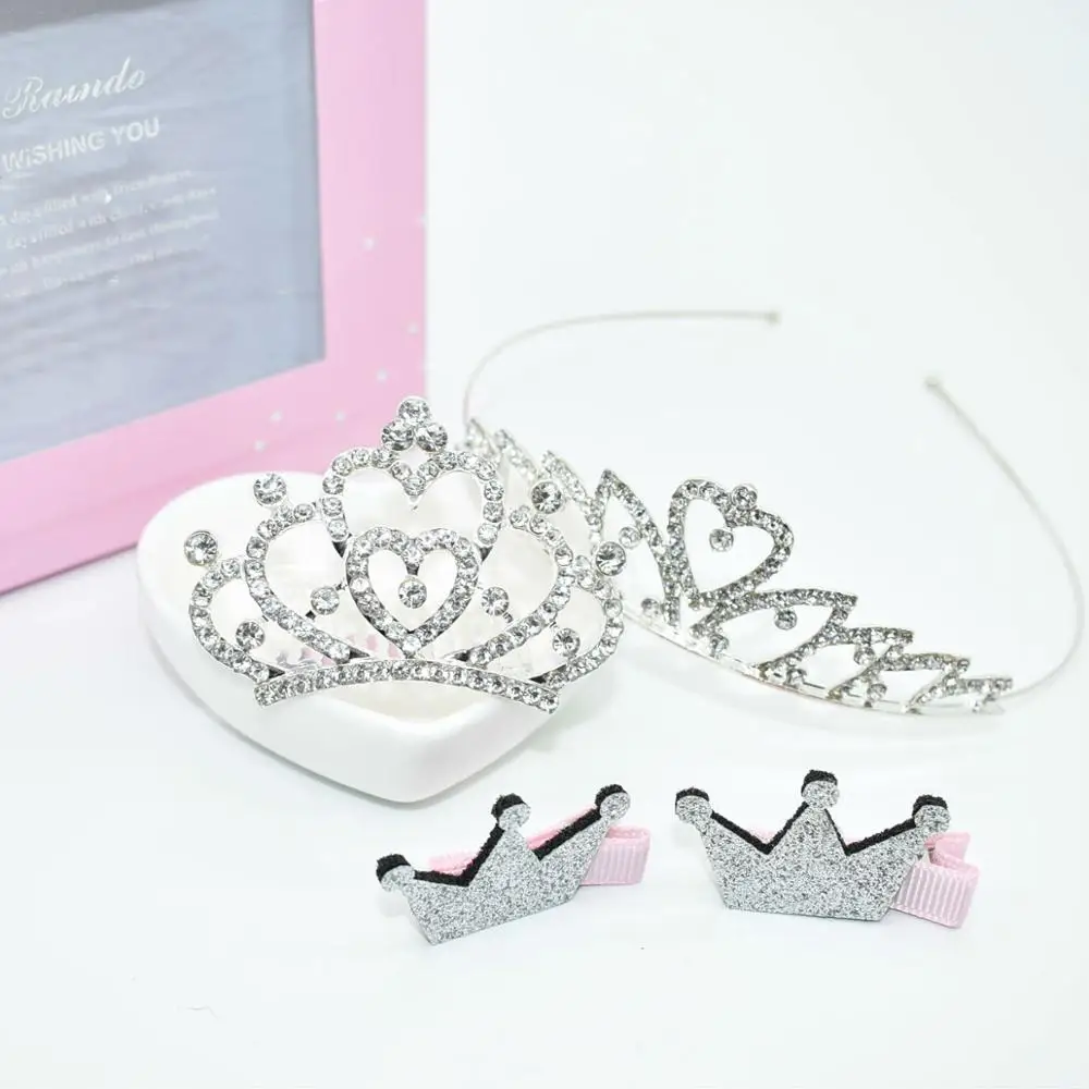 Daughter girl crown hair hoop hair fork zircon hair accessories queen princess headdress love hair clip Christmas holiday gift
Daughter girl crown hair hoop hair fork zircon hair accessories queen princess headdress love hair clip Christmas holiday gift