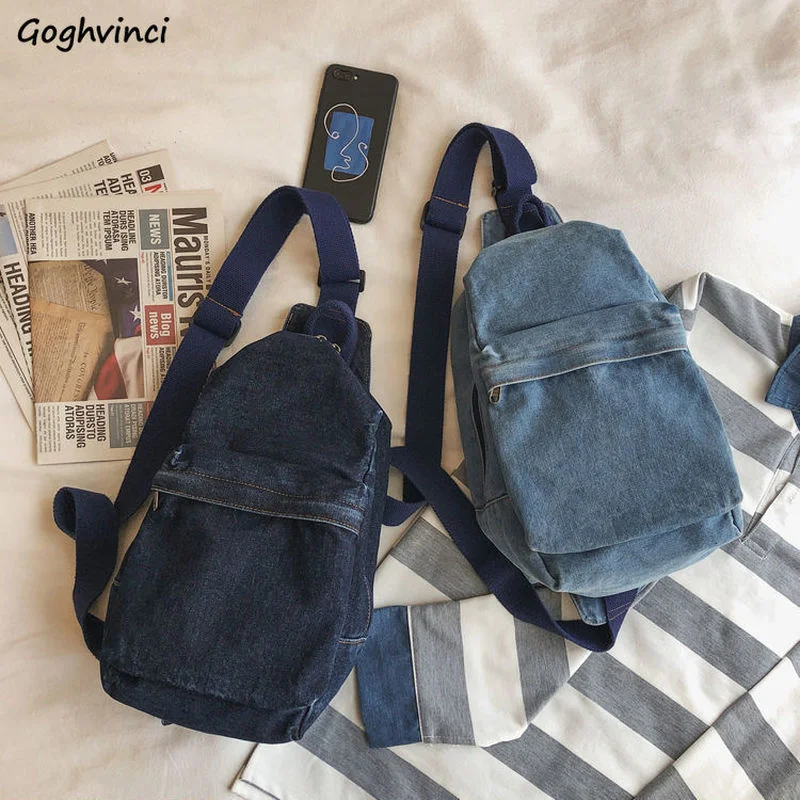 Large Capacity Denim Chest Bags Unisex Vintage Hong Kong Style Harajuku Couples Book School Street Hipsters Cross-body Pack Ins
Large Capacity Denim Chest Bags Unisex Vintage Hong Kong Style Harajuku Couples Book School Street Hipsters Cross-body Pack Ins
