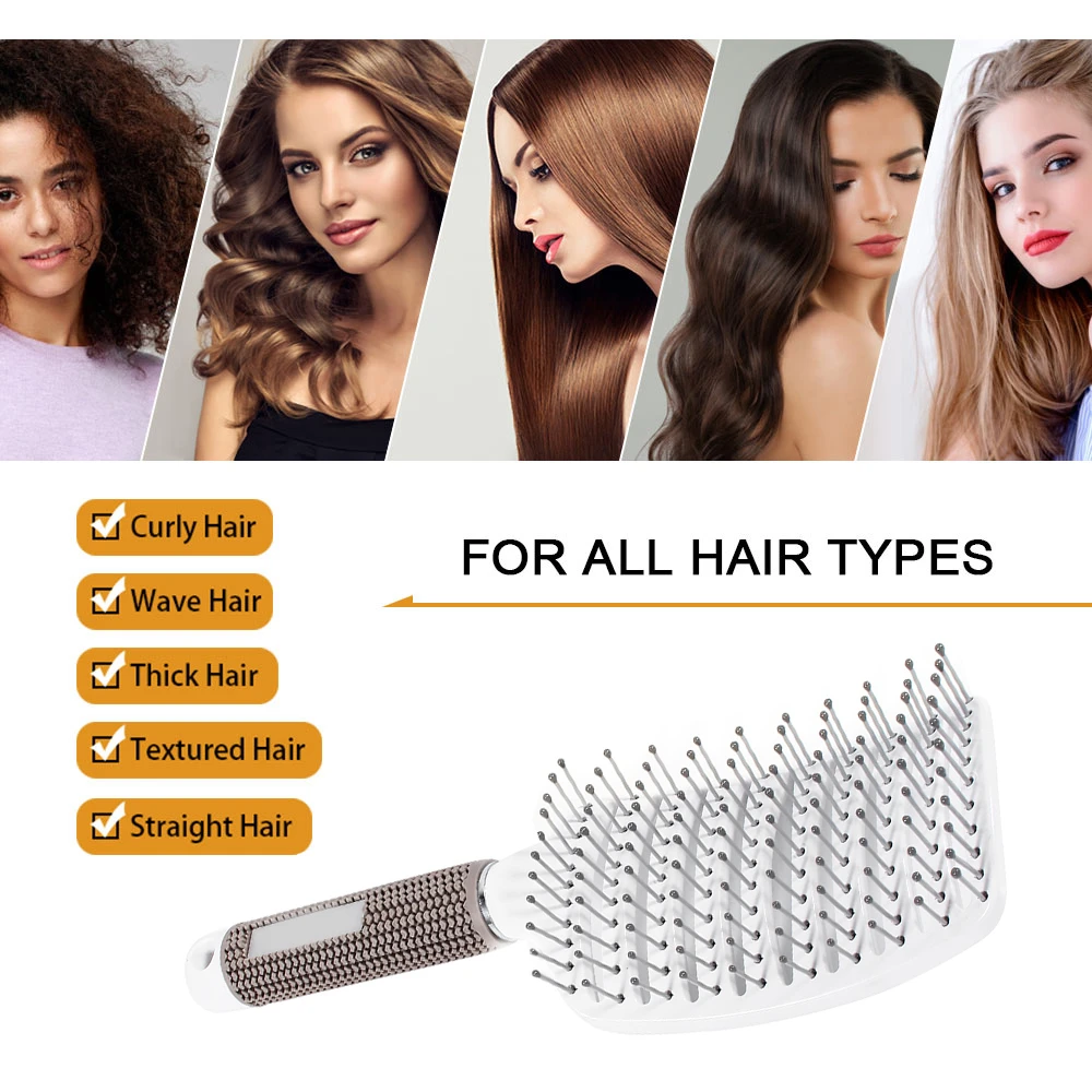 Women Hair Scalp Massage Comb Bristle Nylon Hairbrush Wet Curly Detangle Hair Brush For Salon Barber Hairdressing Styling Tools
Women Hair Scalp Massage Comb Bristle Nylon Hairbrush Wet Curly Detangle Hair Brush For Salon Barber Hairdressing Styling Tools