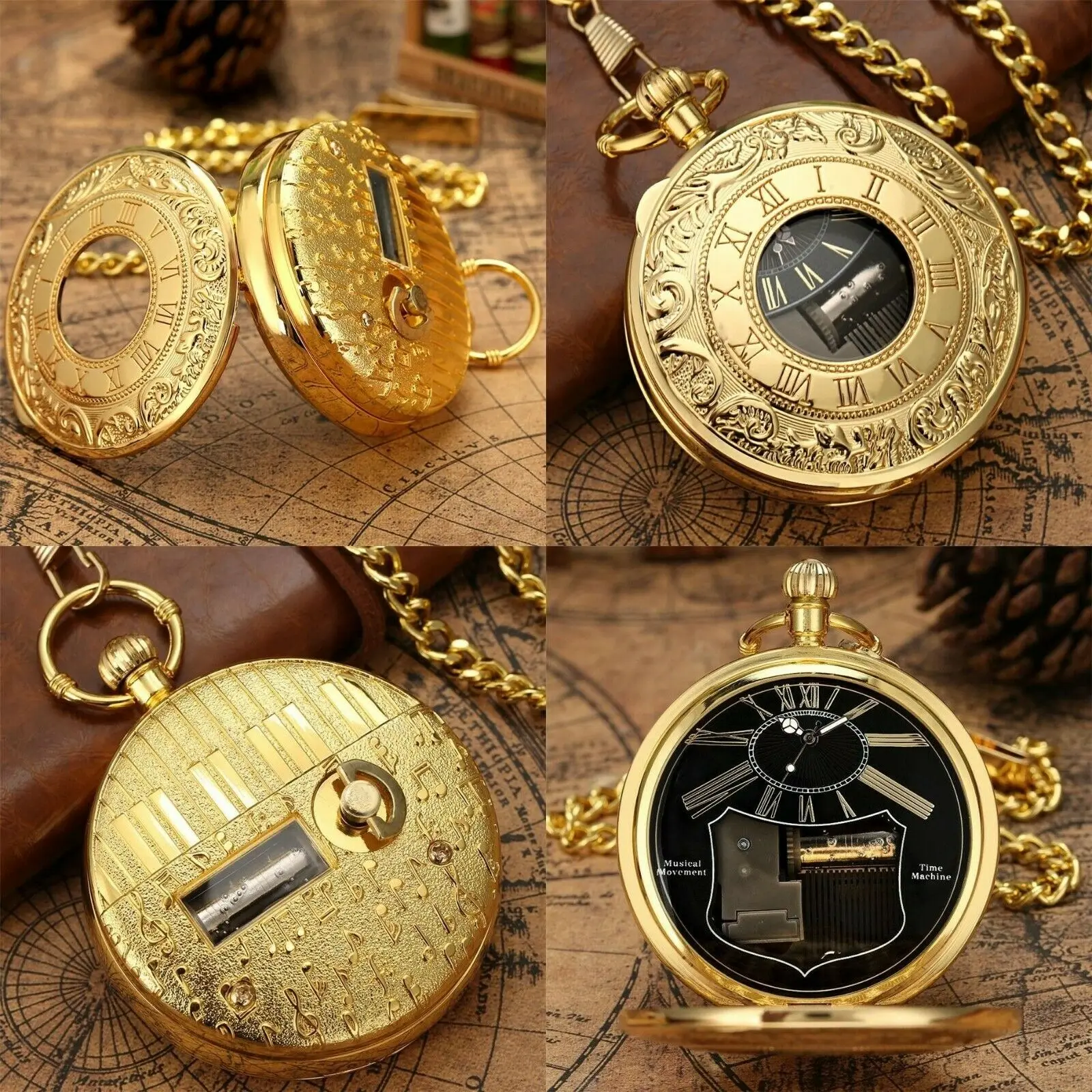Creative Golden Roman Cover Sky City Music Pocket Watch Men'S And Women'S Quartz Pocket Watch Antique Style Music Pocket Watch
Creative Golden Roman Cover Sky City Music Pocket Watch Men'S And Women'S Quartz Pocket Watch Antique Style Music Pocket Watch
