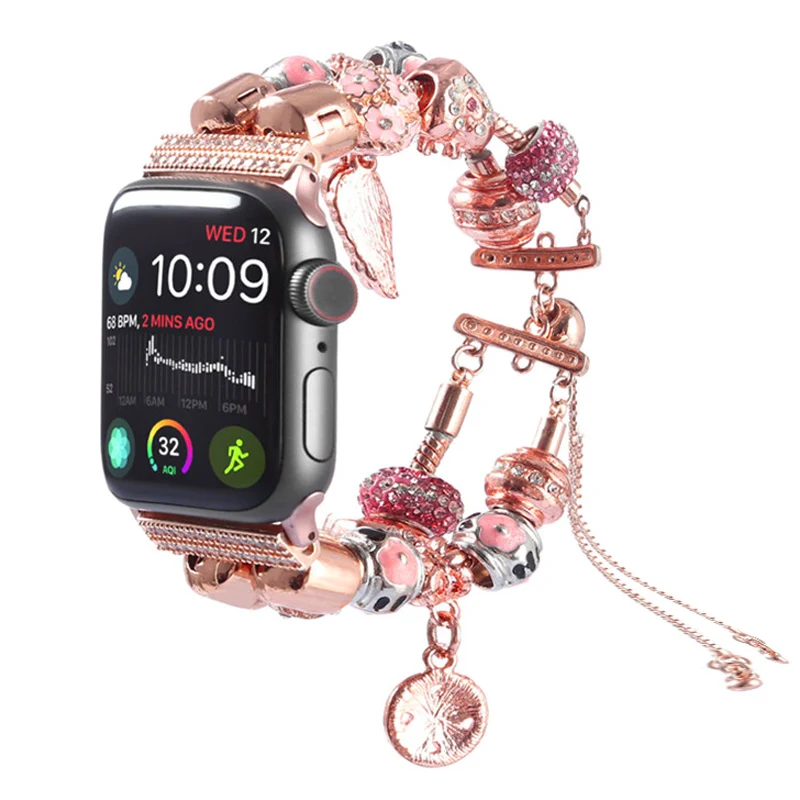Gilrs/Women DIY Strap for Apple watch Band 44mm 40mm 45mm 41mm 42mm 38mm Manual Charm bracelet correa iWatch series 7 6 5 4 3 SE
Gilrs/Women DIY Strap for Apple watch Band 44mm 40mm 45mm 41mm 42mm 38mm Manual Charm bracelet correa iWatch series 7 6 5 4 3 SE