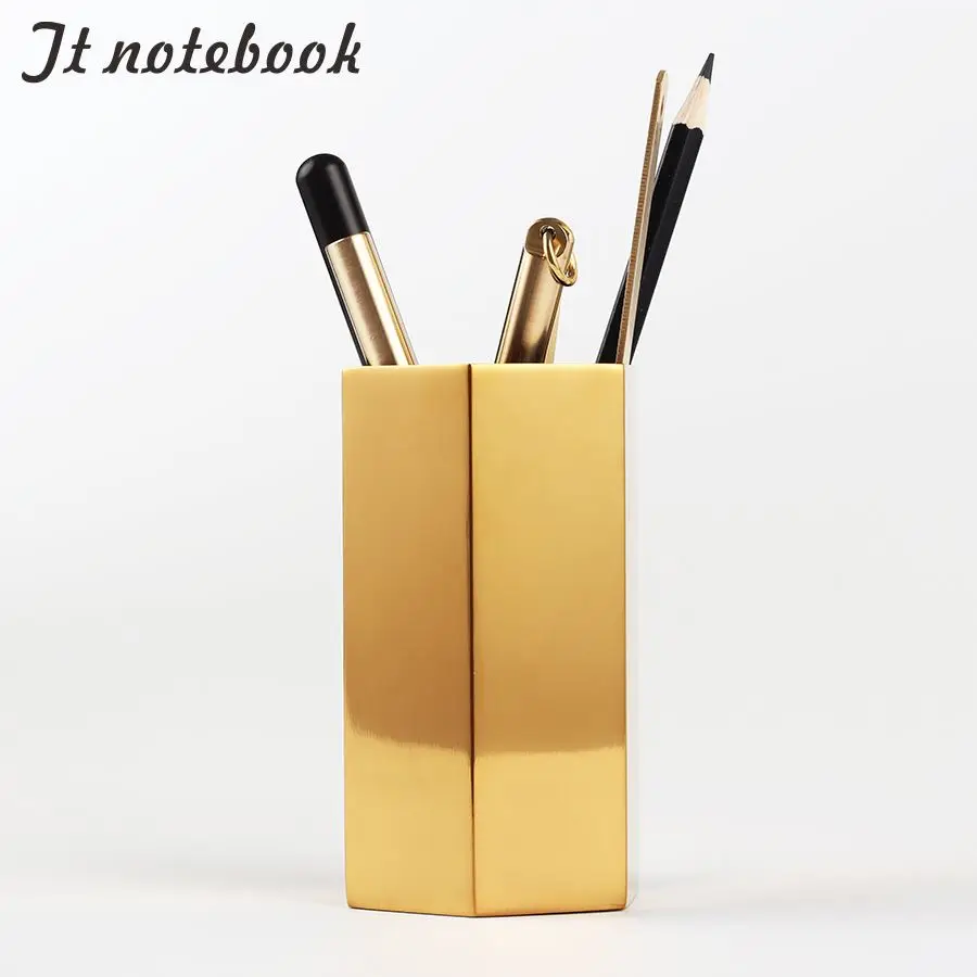 Brass Pen Holder Round Golden Vase Metal Crafts Desktop desk accessories penholder office decoration creative present stationery
Brass Pen Holder Round Golden Vase Metal Crafts Desktop desk accessories penholder office decoration creative present stationery