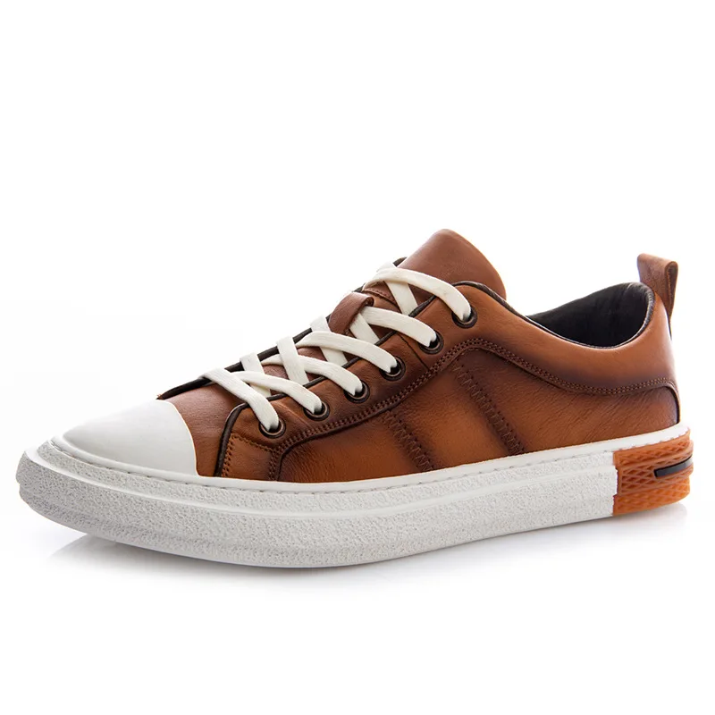 Men's Sports Casual Shoes Hand - Stitched Breathable Shoes Low Top Layer Cowhide Soft Soles Small White Shoes for Men
Men's Sports Casual Shoes Hand - Stitched Breathable Shoes Low Top Layer Cowhide Soft Soles Small White Shoes for Men