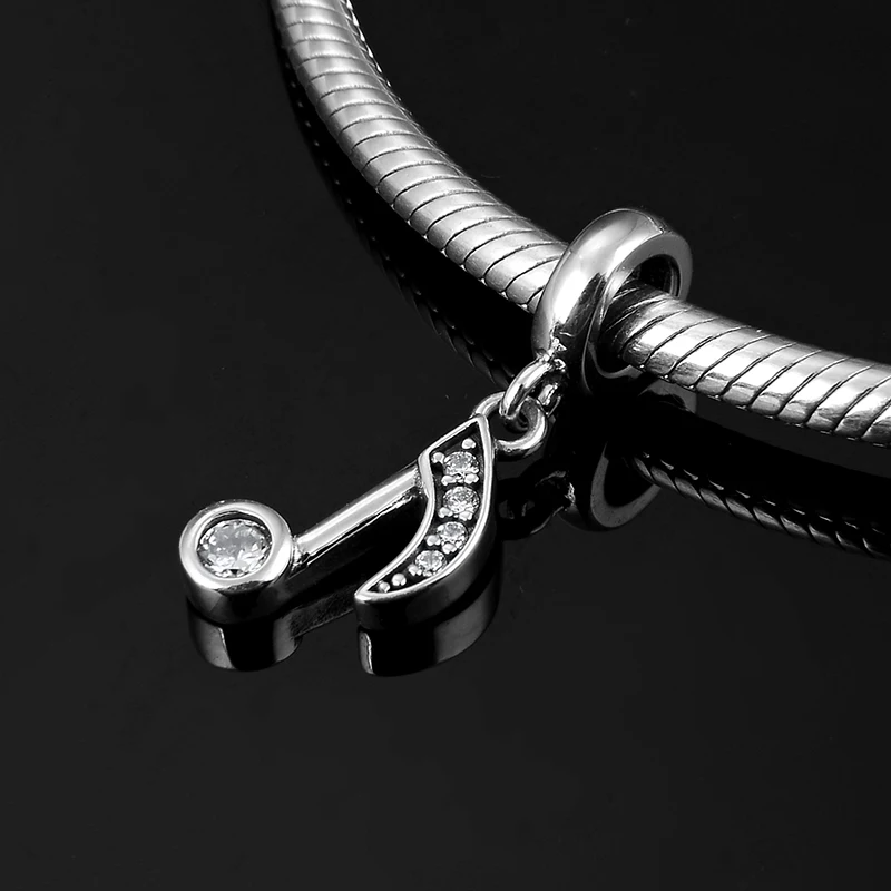 Happy Musical note Fine 925 Sterling Silver Clear Zircon Pendant Beads for Jewelry making Fit Original Pandora Charm Bracelet
Happy Musical note Fine 925 Sterling Silver Clear Zircon Pendant Beads for Jewelry making Fit Original Pandora Charm Bracelet