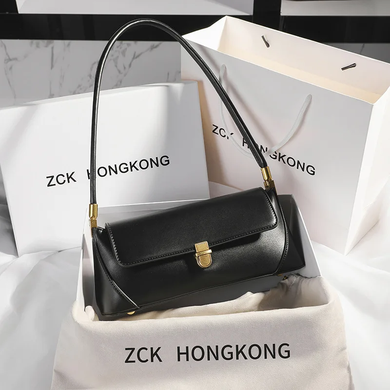 Genuine Leather Women Vintage Shoulder Baguette Bag Solid Color Fashion Ladies Underarm Bag Phone Purse
Genuine Leather Women Vintage Shoulder Baguette Bag Solid Color Fashion Ladies Underarm Bag Phone Purse
