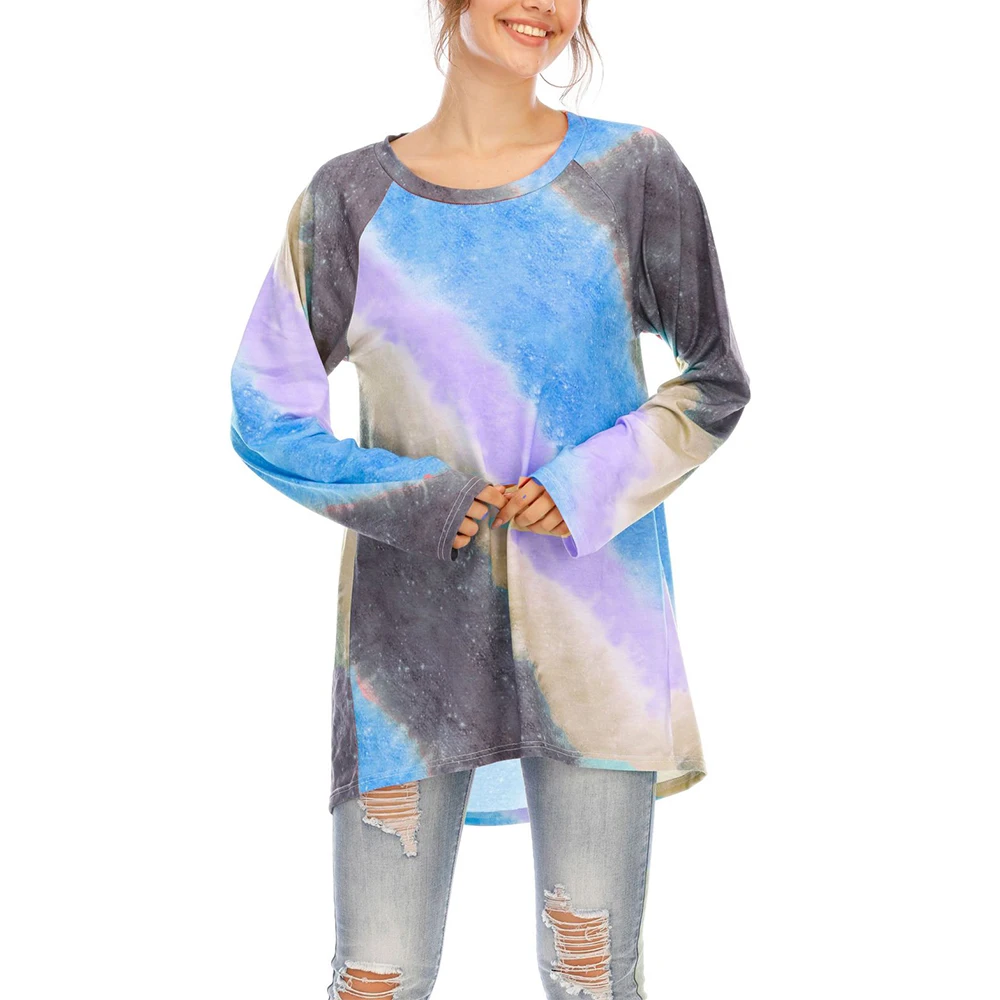 #w Tie Dye Color Printing Women T-Shirts Plus Size Long Sleeve Crew Neck Tee Tops Colorful Soft Ladies Tunic Female Clothing
#w Tie Dye Color Printing Women T-Shirts Plus Size Long Sleeve Crew Neck Tee Tops Colorful Soft Ladies Tunic Female Clothing