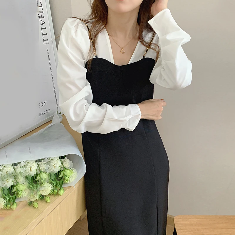 Женское платье, новинка 2021, корейская мода, элегантное приталенное платье на бретельках с металлическими вставками, модное цветное притале...
Женское платье, новинка 2021, корейская мода, элегантное приталенное платье на бретельках с металлическими вставками, модное цветное притале...