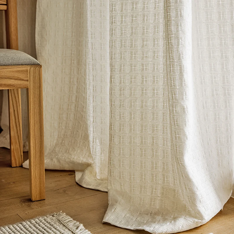 Cotton linen jacquard curtain Japanese living room bedroom teahouse study light beige curtain Bohemian curtain custom curtain
Cotton linen jacquard curtain Japanese living room bedroom teahouse study light beige curtain Bohemian curtain custom curtain