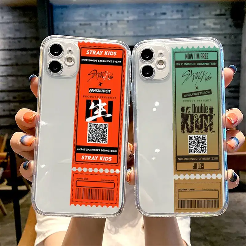 Original Luxury Stray Kids Air tickets Design Phone Case For iphone 13 12 11 8 7 plus mini x xs xr pro max Transparent soft
Original Luxury Stray Kids Air tickets Design Phone Case For iphone 13 12 11 8 7 plus mini x xs xr pro max Transparent soft