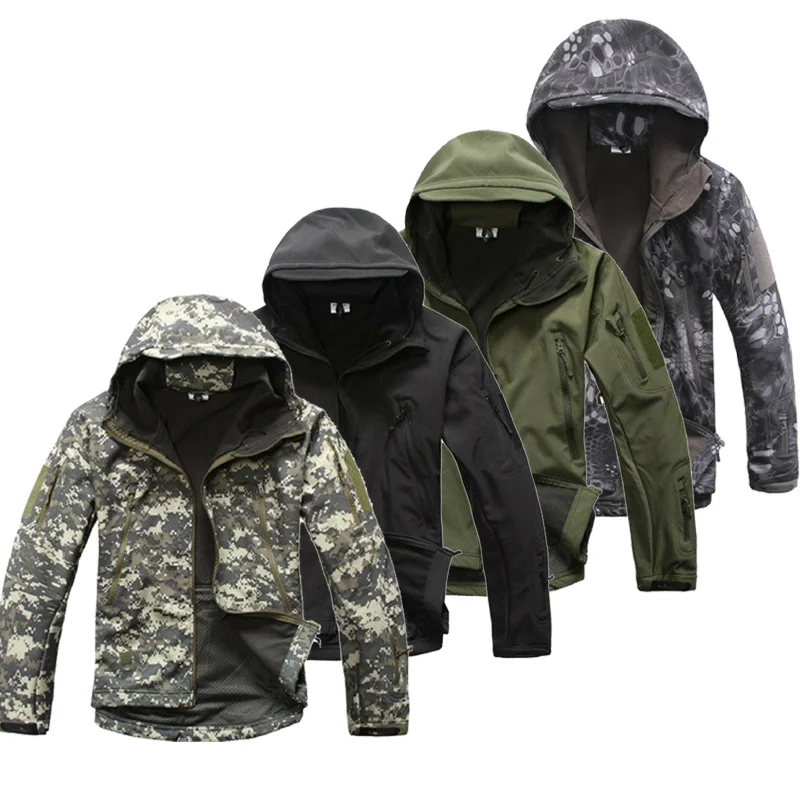 Winter Outdoor Waterproof Warm Camouflage Coat Tops Men Training Climbing Tactical Fleece Lining Thermal Hooded Jacket Clothing
Winter Outdoor Waterproof Warm Camouflage Coat Tops Men Training Climbing Tactical Fleece Lining Thermal Hooded Jacket Clothing