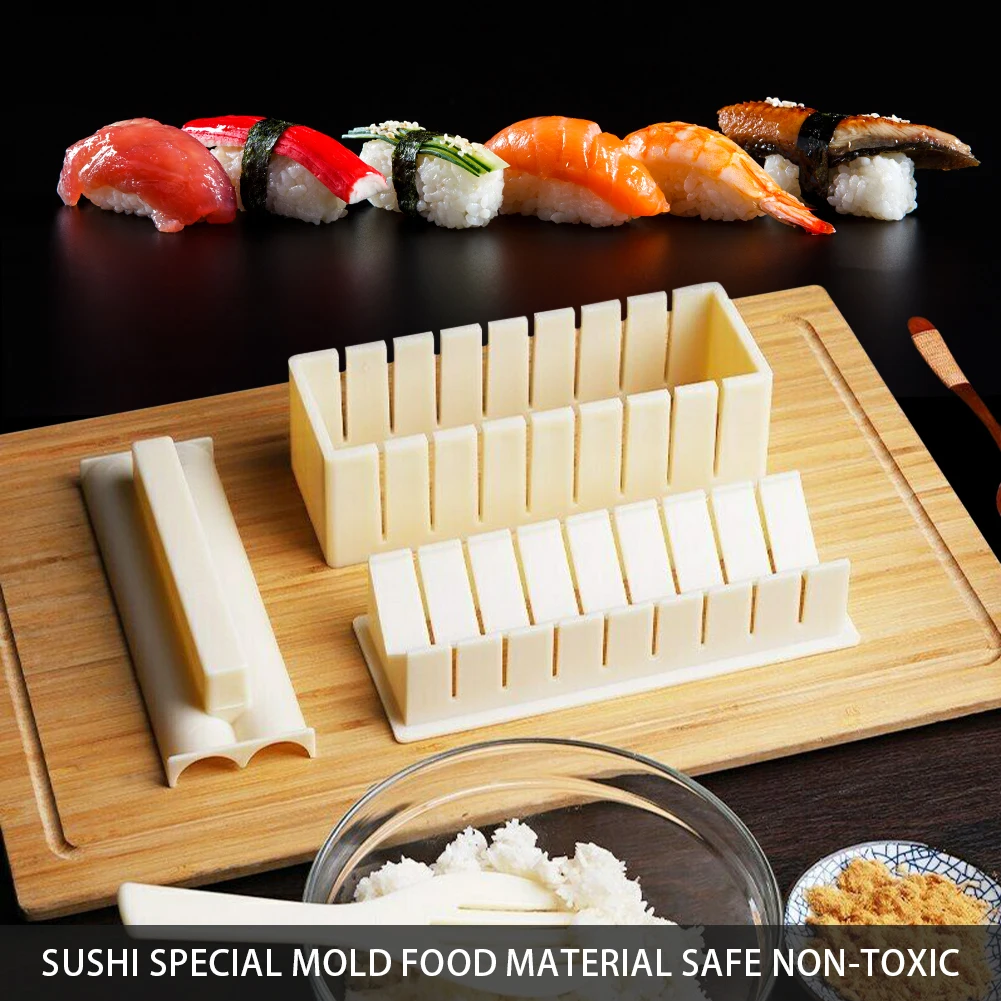10pcs Sushi Making Kit Sushi Mold Deluxe Edition with Complete Sushi Set DIY Home Sushi Tool
10pcs Sushi Making Kit Sushi Mold Deluxe Edition with Complete Sushi Set DIY Home Sushi Tool