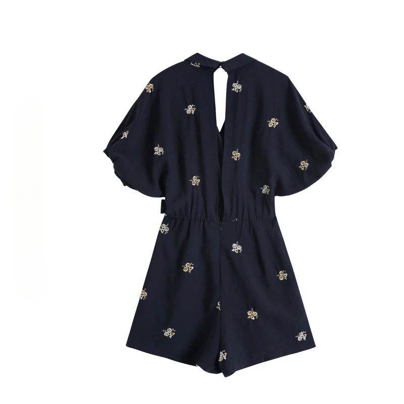 Print Embroidery Slim Waist Wide Leg Playsuits Casual Simple Back Hollow Out Short Sleeve V Neck Jumpsuit Moda Summer Bodysuit
Print Embroidery Slim Waist Wide Leg Playsuits Casual Simple Back Hollow Out Short Sleeve V Neck Jumpsuit Moda Summer Bodysuit