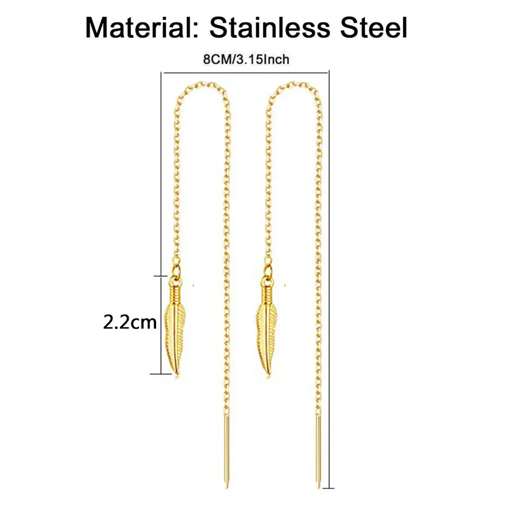 Rinhoo Stainless Steel Long Chain Earring For Women Fashion Ear Line Moon Star Drop Earrings Girls Party Jewelry Accessories
Rinhoo Stainless Steel Long Chain Earring For Women Fashion Ear Line Moon Star Drop Earrings Girls Party Jewelry Accessories