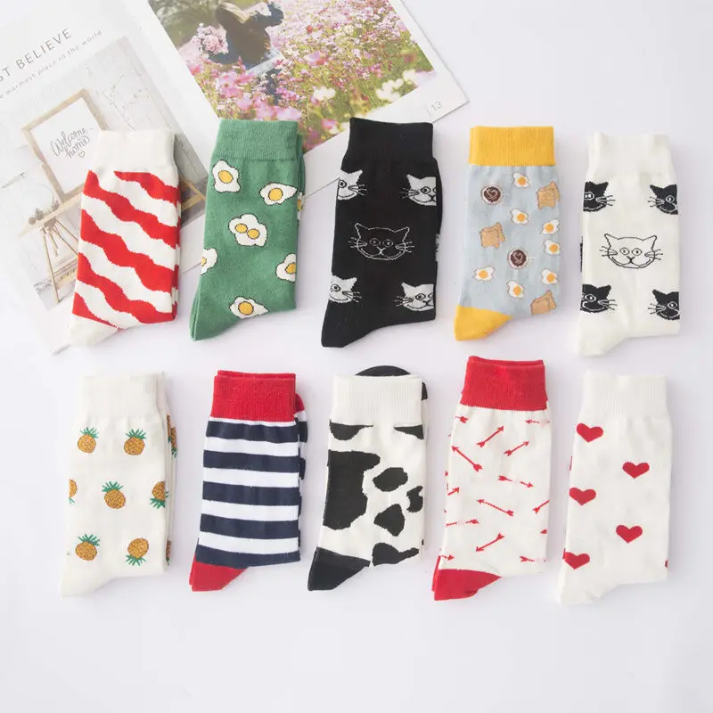 Cute Creative High Quality Fashion Harajuku Kawaii Funny Socks Women Egg Food Painting Cow Cat Print Funny Socks Cute Sock
Cute Creative High Quality Fashion Harajuku Kawaii Funny Socks Women Egg Food Painting Cow Cat Print Funny Socks Cute Sock
