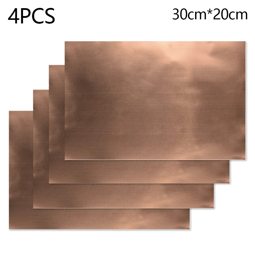 4 PCS Guitar Copper Shielding Sheet Foil Tape 20x30cm Sheet Single Guide Reduces EMI / RFI Noise Fits Mobile Phone Computer
4 PCS Guitar Copper Shielding Sheet Foil Tape 20x30cm Sheet Single Guide Reduces EMI / RFI Noise Fits Mobile Phone Computer