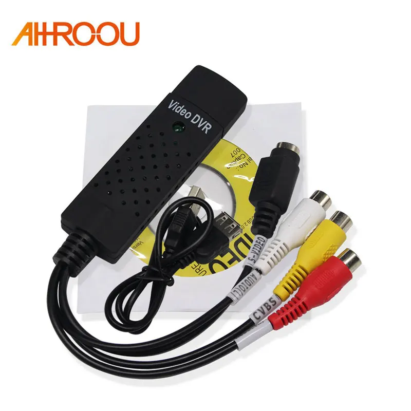 Новое поступление USB 2 0 Easycap Захвата 4 канала видео ТВ DVD VHS адаптер захвата карты