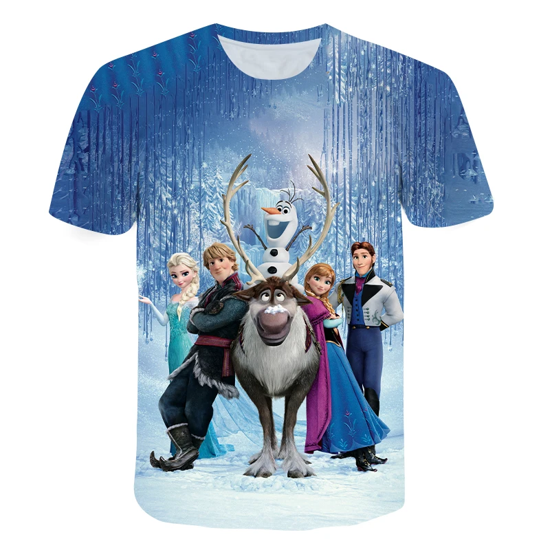 Summer Children Frozen Anna Elsa Print Short Sleeve T Shirt Kids Girls Cartoon Tshirt 3 To 14 Years Old
Summer Children Frozen Anna Elsa Print Short Sleeve T Shirt Kids Girls Cartoon Tshirt 3 To 14 Years Old