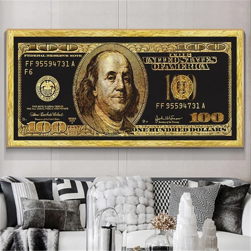 Golden Dollar Inspirational Art Canvas Posters and Prints Art Silver Money Canvas Paintings on The Wall Picture for Living Room
Golden Dollar Inspirational Art Canvas Posters and Prints Art Silver Money Canvas Paintings on The Wall Picture for Living Room