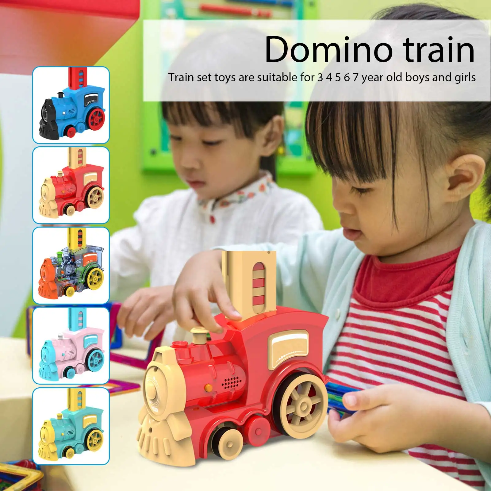 Kids Domino Train Toys Blocks Set with Lights Sounds Funny Montessori Educational Early Development Toy for Children Gifts
Kids Domino Train Toys Blocks Set with Lights Sounds Funny Montessori Educational Early Development Toy for Children Gifts