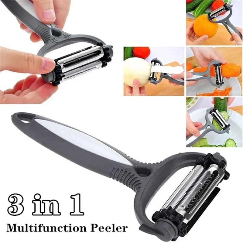 3 In 1 Vegetable Fruit Peeler Grater Multi-functional Stainless Steel Rotary Potato Carrot Vegetable Cutter Kitchen Tools
3 In 1 Vegetable Fruit Peeler Grater Multi-functional Stainless Steel Rotary Potato Carrot Vegetable Cutter Kitchen Tools