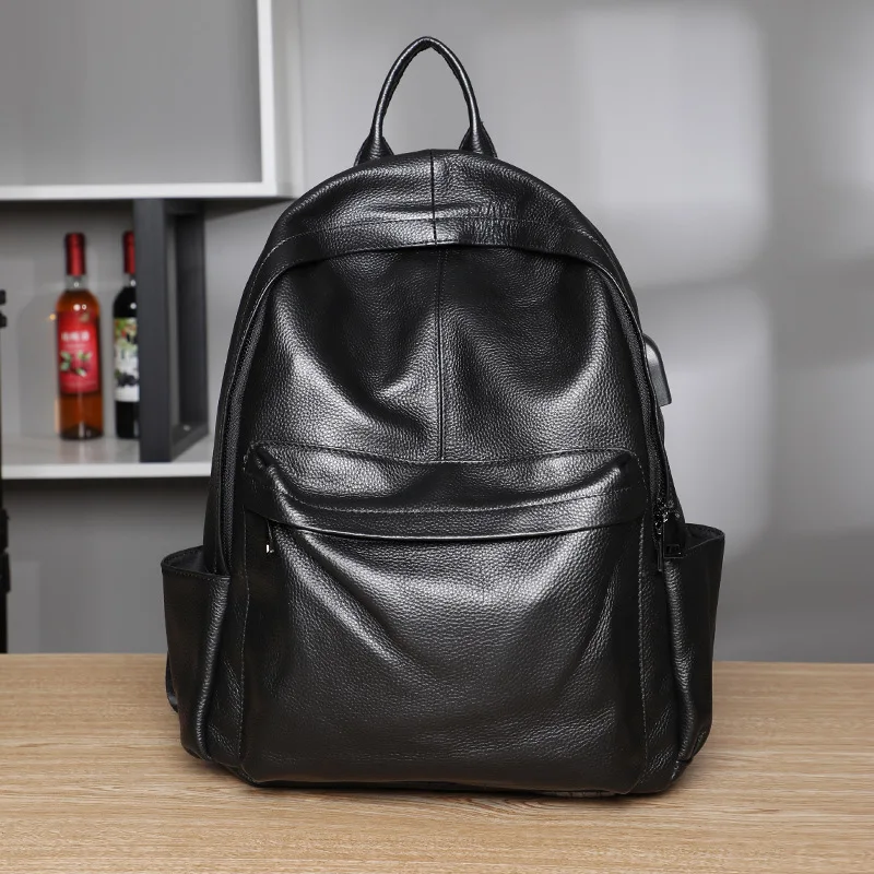 New Large Travel Backpack Teenagers School Book Bag Cowhide Genuine Leather Male Leisure Bag Men Laptop business Backpack
New Large Travel Backpack Teenagers School Book Bag Cowhide Genuine Leather Male Leisure Bag Men Laptop business Backpack
