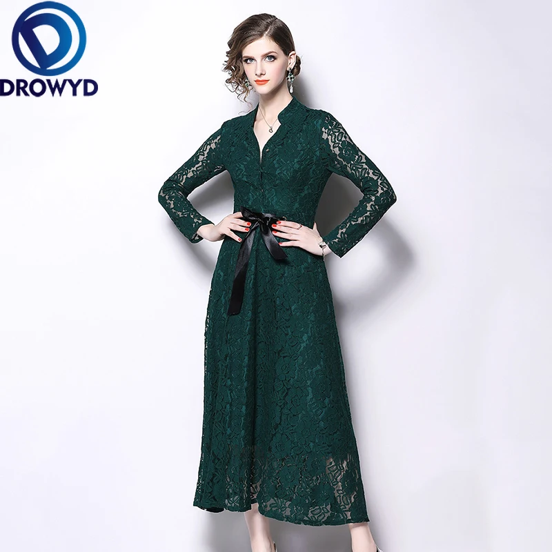 DROWYD Fashion Lace Floral Boho Party Midi Dress Women Winter Apricot & Green V-neck Dress Casual Elegant Club Dresses Vestidos 
DROWYD Fashion Lace Floral Boho Party Midi Dress Women Winter Apricot & Green V-neck Dress Casual Elegant Club Dresses Vestidos