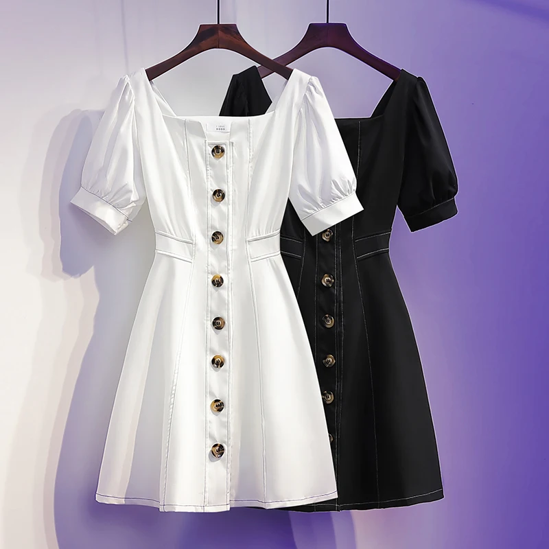 2021 Summer Women's Dress Fashion High Street Square Collar Dresses Women Casual Women Clothing Knee-Length Harajuku Dress Women
2021 Summer Women's Dress Fashion High Street Square Collar Dresses Women Casual Women Clothing Knee-Length Harajuku Dress Women