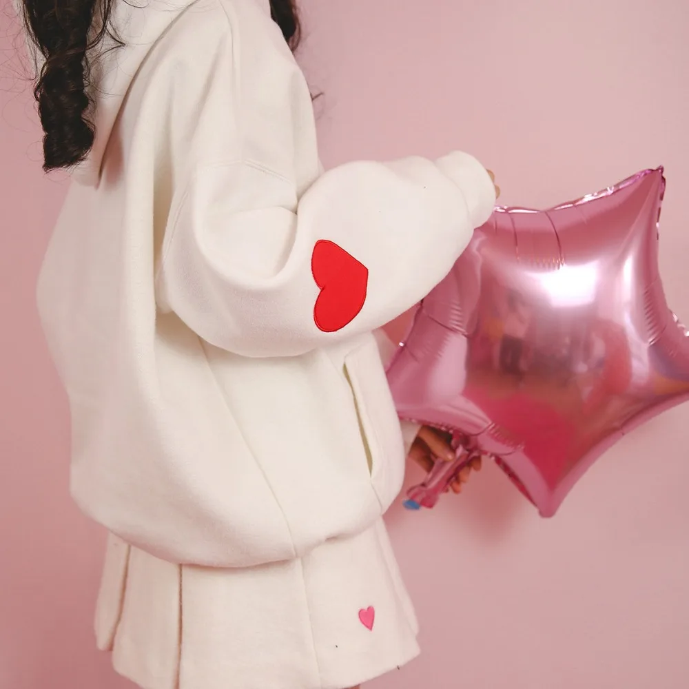 2020 Kawaii Sweet Love Hooded Sweatshirt Women Embroidery Pink Hoodies Cute Loose Long Sleeve Tracksuits Pullovers Moletom Girls
2020 Kawaii Sweet Love Hooded Sweatshirt Women Embroidery Pink Hoodies Cute Loose Long Sleeve Tracksuits Pullovers Moletom Girls