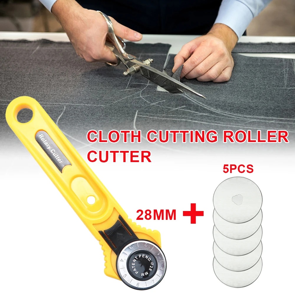 28mm Patchwork Roller Wheel Round Knife Cloth Cutting Knife Knife Leather Craft Fabrics Rotary Cutter For Leather Fabrics
28mm Patchwork Roller Wheel Round Knife Cloth Cutting Knife Knife Leather Craft Fabrics Rotary Cutter For Leather Fabrics