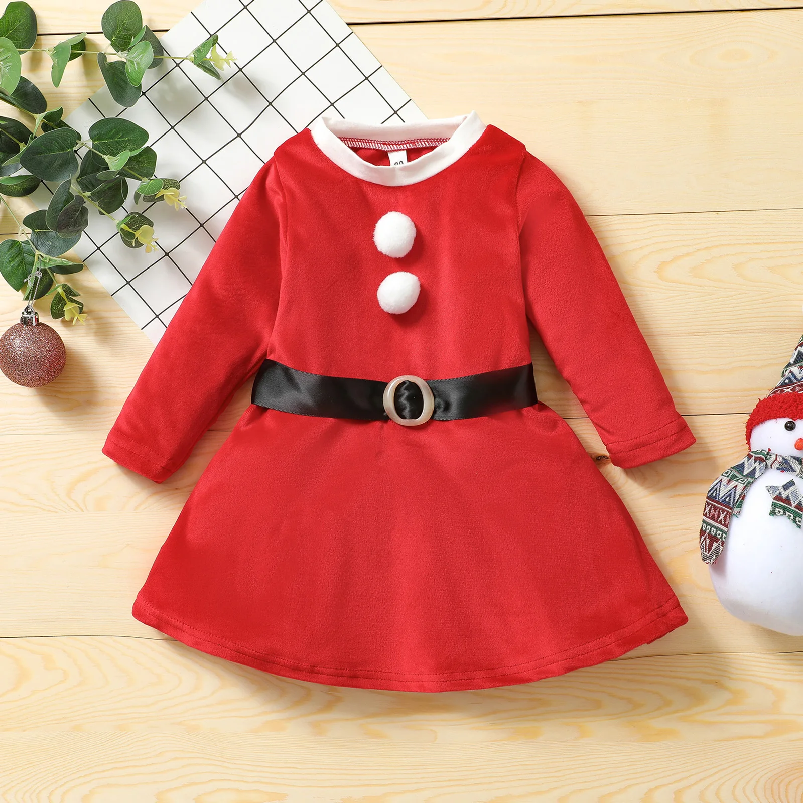 Toddler Infant Baby Girls Christmas Dress Fashion Autumn Long Sleeve Pom Pom Dress Santa Claus Cosplay Clothes
Toddler Infant Baby Girls Christmas Dress Fashion Autumn Long Sleeve Pom Pom Dress Santa Claus Cosplay Clothes