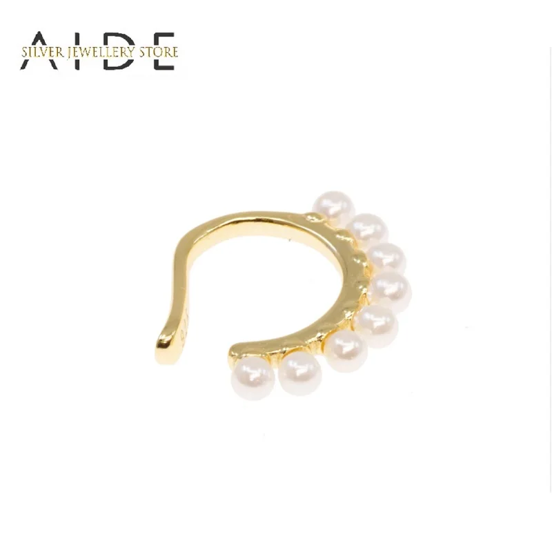 AIDE 925 Sterling Silver Ear Cuff 1 Pc Charming Pearls Strand Clip On Earrings For Women Without Piercing Fine Jewelry kolczyki
AIDE 925 Sterling Silver Ear Cuff 1 Pc Charming Pearls Strand Clip On Earrings For Women Without Piercing Fine Jewelry kolczyki