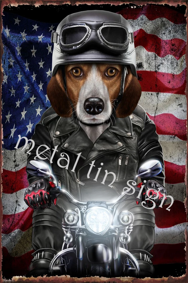 Beagle Dog On Motorcycle Wall Decor Retro Vintage Metal Sign Tin Sign Tin Plates For Art Cafe Pub Home Club Man Cave
Beagle Dog On Motorcycle Wall Decor Retro Vintage Metal Sign Tin Sign Tin Plates For Art Cafe Pub Home Club Man Cave