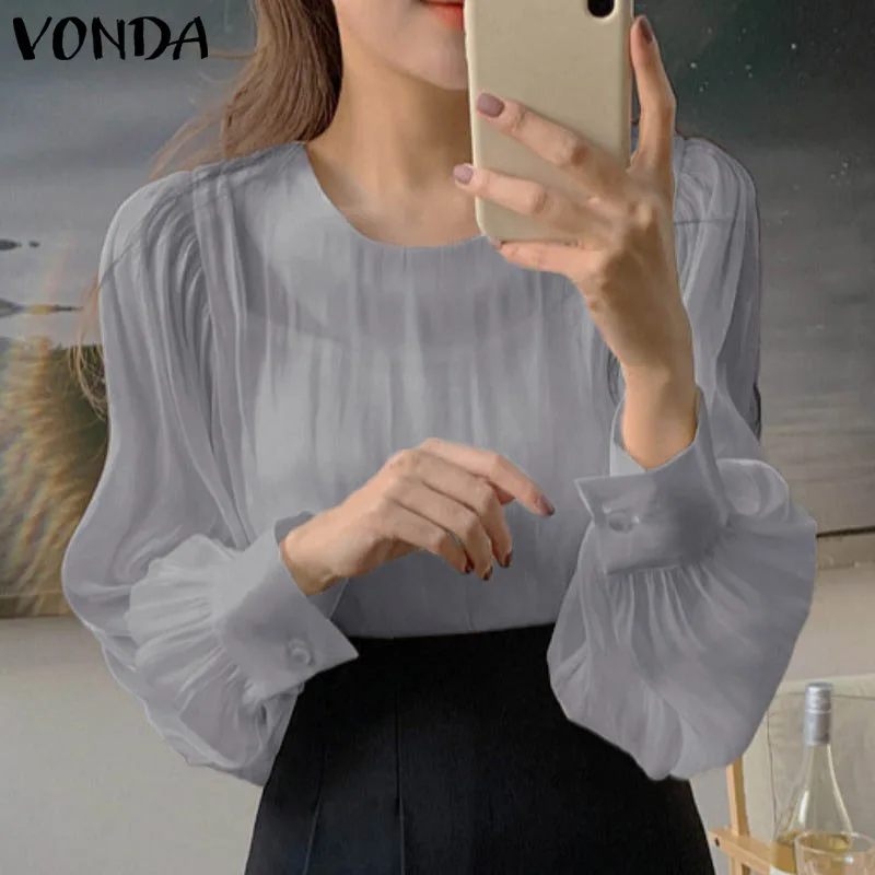 Элегантная блузка VONDA 2022, женские богемные топы, офисные дамские рубашки, осенняя блузка с длинным рукавом-фонариком, праздничные женские бл...
Элегантная блузка VONDA 2022, женские богемные топы, офисные дамские рубашки, осенняя блузка с длинным рукавом-фонариком, праздничные женские бл...