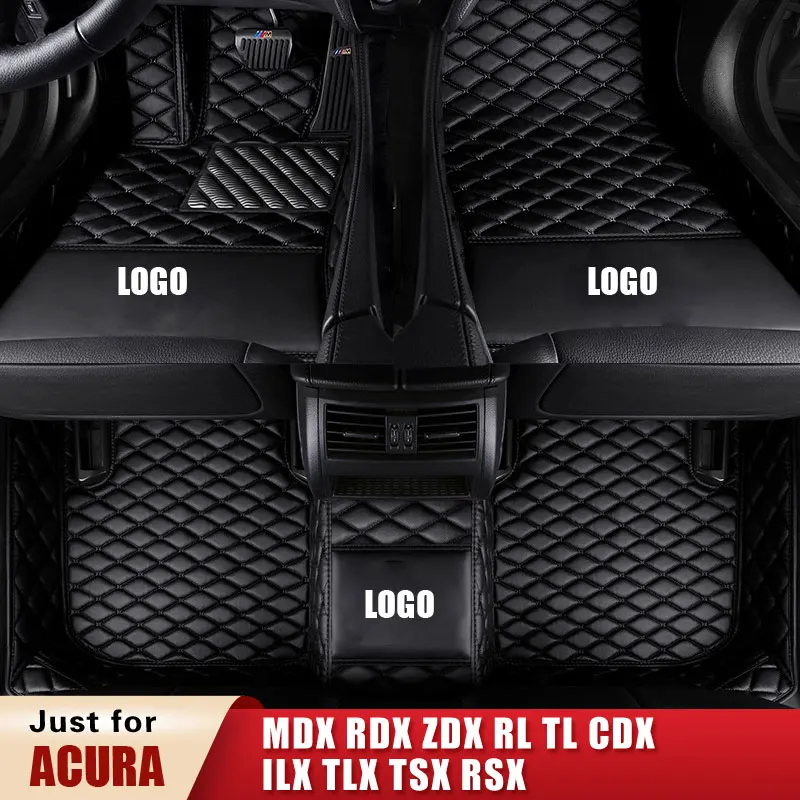 Кожаные автомобильные коврики под заказ для Acura MDX RDX ZDX RL TL CDX ILX TLX TSX RSX Sedan SUV