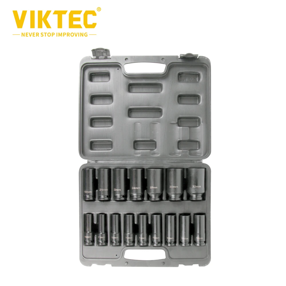 VT14108 16PC 1/2" Impact Deep Socket Set 6PT 10-32mm 
VT14108 16PC 1/2" Impact Deep Socket Set 6PT 10-32mm
