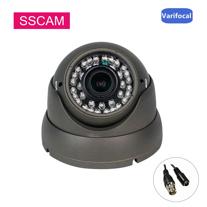 

Dome Security 5MP AHD CCTV Camera 2.8-12mm Manual Varifocal 30 Meters Night Vision Infrared High Resolution Analog OSD Camera