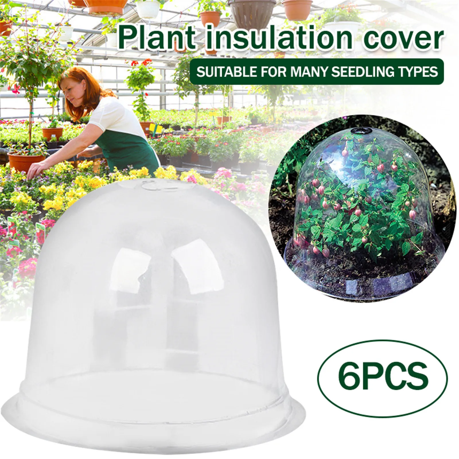6pcs Garden Cloche Dome Plant Bell Plant Covers For Garden Decor Plant Protector Cover Plastic For Plant Protection Cover
6pcs Garden Cloche Dome Plant Bell Plant Covers For Garden Decor Plant Protector Cover Plastic For Plant Protection Cover