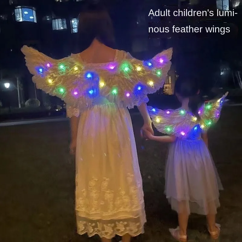 Angel feathered wings Luminous feathered wings Adult children feathered wings catwalk stage props flower girls christmas
Angel feathered wings Luminous feathered wings Adult children feathered wings catwalk stage props flower girls christmas