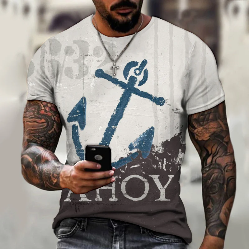 Sexy designer Hot men's 3D printed T-shirt street fashion short sleeve top anchor pattern Men T shirt Hundred pagodas Tees
Sexy designer Hot men's 3D printed T-shirt street fashion short sleeve top anchor pattern Men T shirt Hundred pagodas Tees