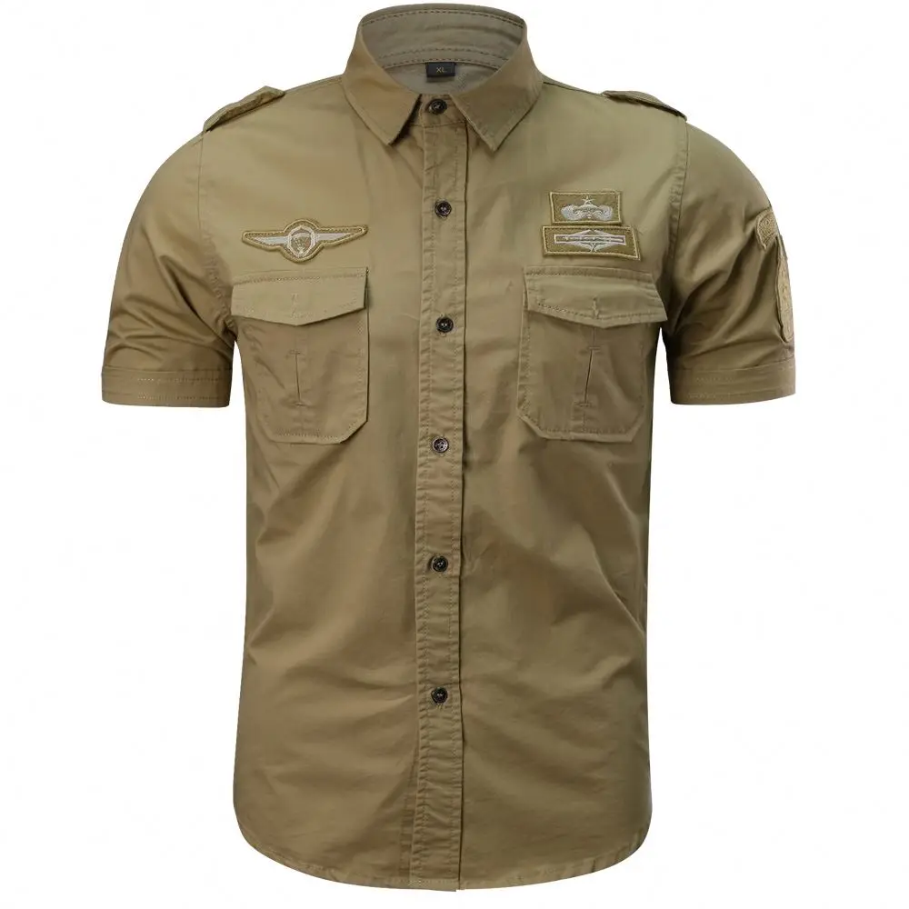 Summer Mens Cargo Shirts Male Casual Army Short Sleeve Cotton Shirts Men Business Shirt Brand Clothing 6XL
Summer Mens Cargo Shirts Male Casual Army Short Sleeve Cotton Shirts Men Business Shirt Brand Clothing 6XL