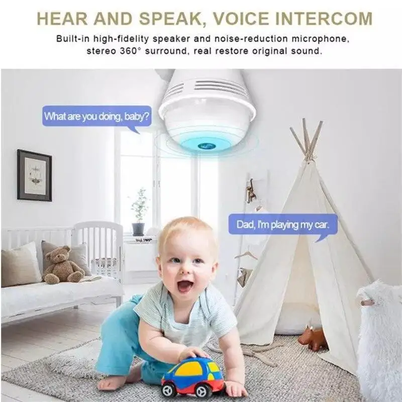 EVKVO 1080P 2MP HD IP Security Camera 360 Panoramic WIFI LED Lights Lamp Security Bluetooth Music Play Lamp Camera ICSEE App
EVKVO 1080P 2MP HD IP Security Camera 360 Panoramic WIFI LED Lights Lamp Security Bluetooth Music Play Lamp Camera ICSEE App