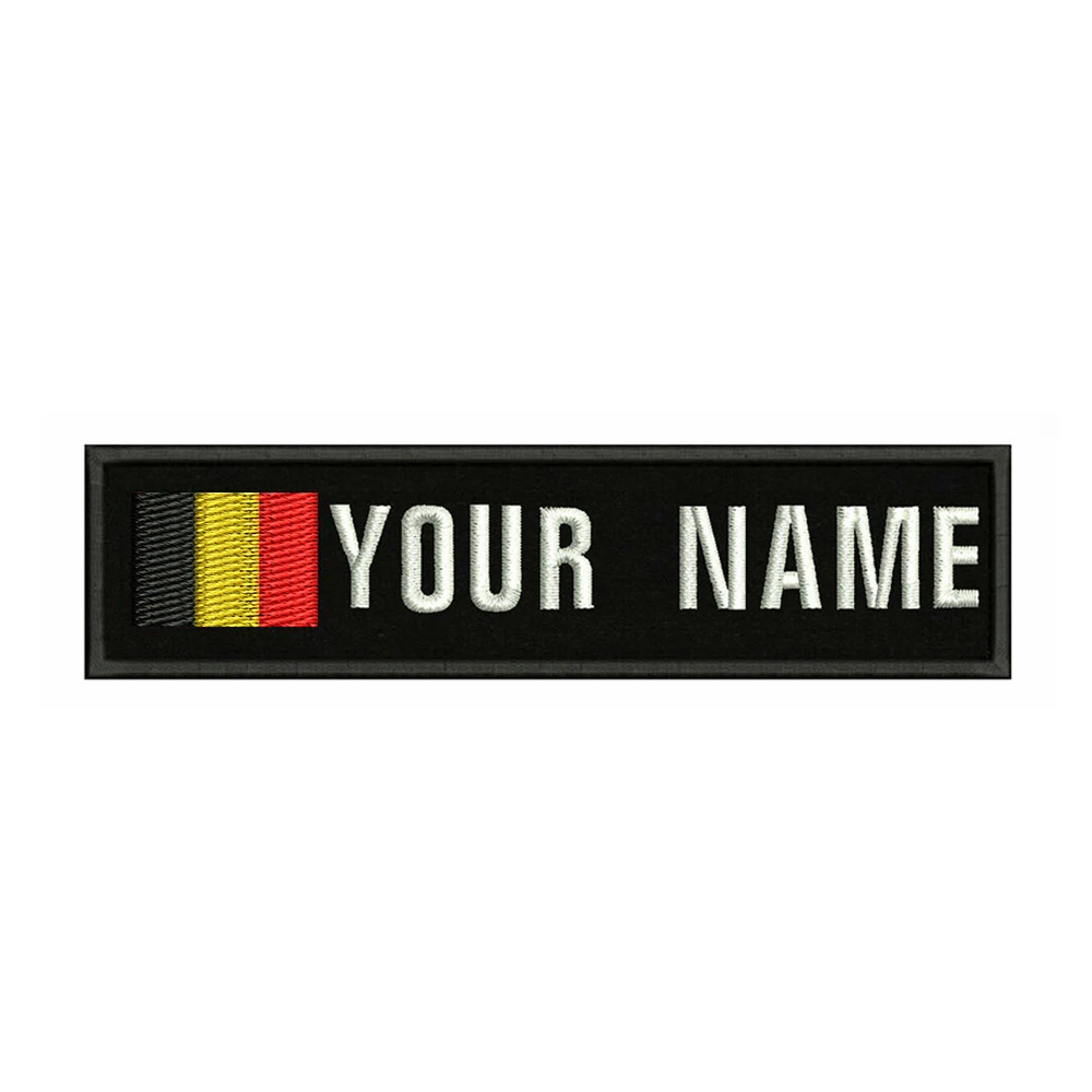 Belgian flag Belgium 10X2.5cm Embroidery Custom Name Text Patch Stripes badge Iron On Or Velcro Backing Patches For Clothes
Belgian flag Belgium 10X2.5cm Embroidery Custom Name Text Patch Stripes badge Iron On Or Velcro Backing Patches For Clothes