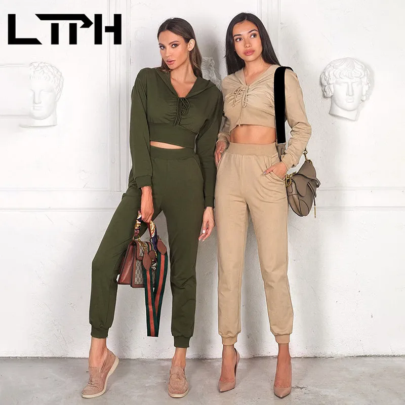 LTPH all-match Casual women tracksuit 2 piece set drawstring hooded Sports Sweatshirts Slim Jogging Pants Outfits 2021Spring New 
LTPH all-match Casual women tracksuit 2 piece set drawstring hooded Sports Sweatshirts Slim Jogging Pants Outfits 2021Spring New