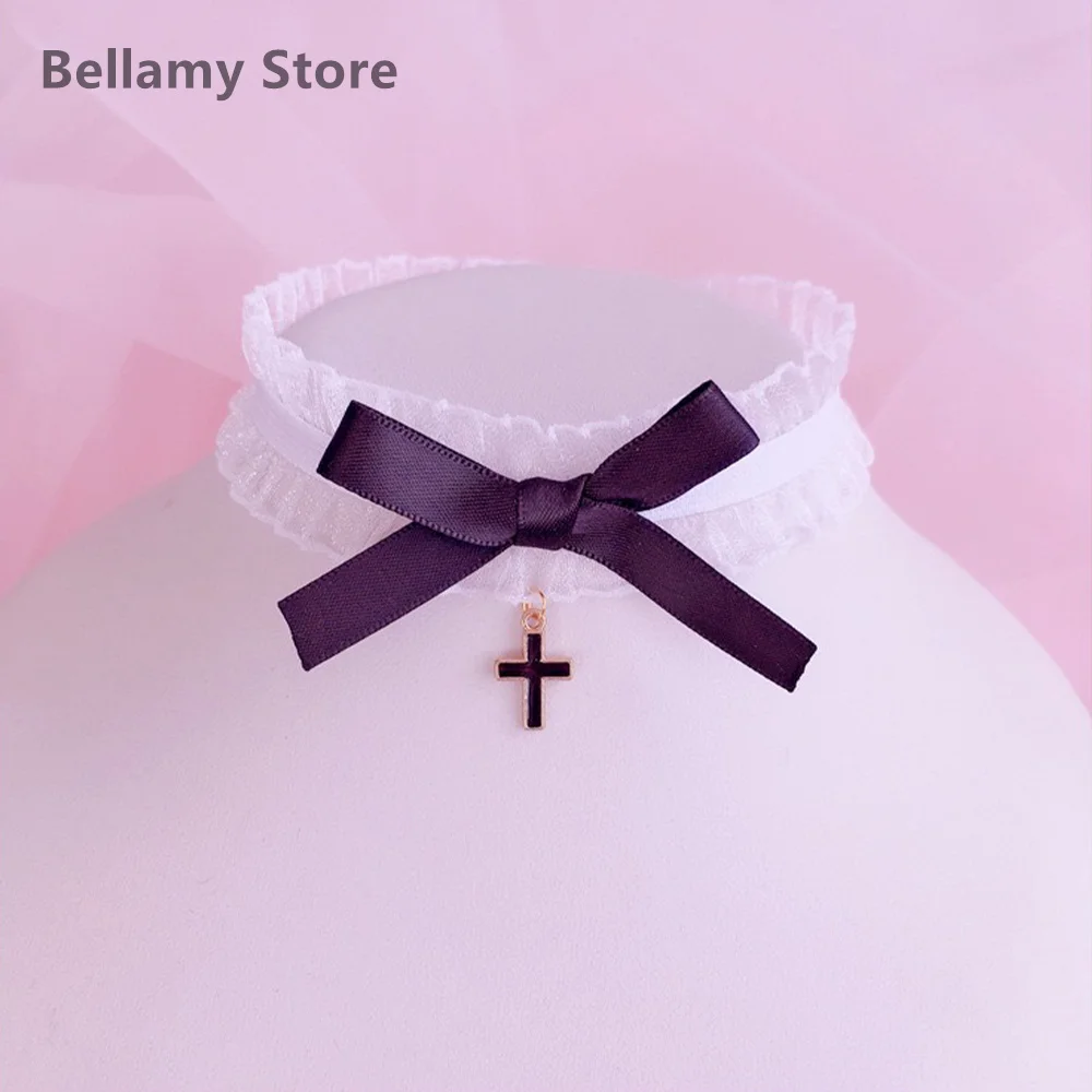 Hand made Japanese Lolita maid bow collar bone chain
Hand made Japanese Lolita maid bow collar bone chain