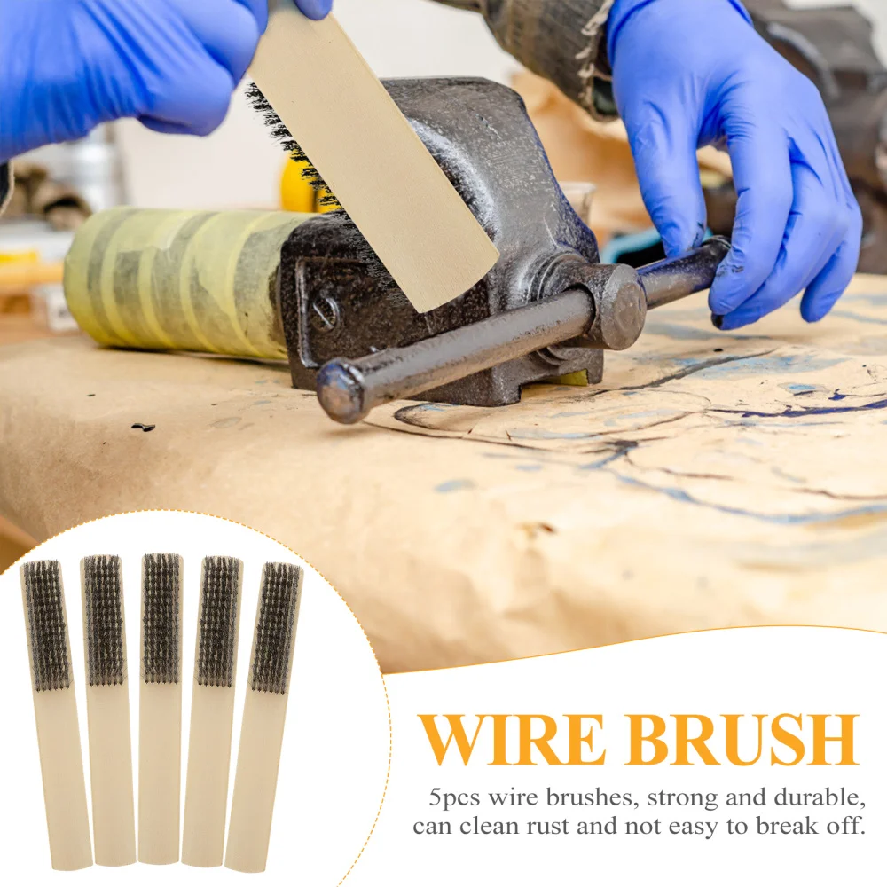 5Pcs Rust Removal Brushes Tools Steel Wire Brushes Door Window Brushes (Beige)
5Pcs Rust Removal Brushes Tools Steel Wire Brushes Door Window Brushes (Beige)